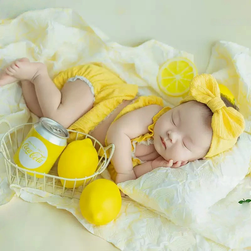 Baby Summer Lemon Theme Set - Fresh Yellow Newborn Photography Props - Image 3